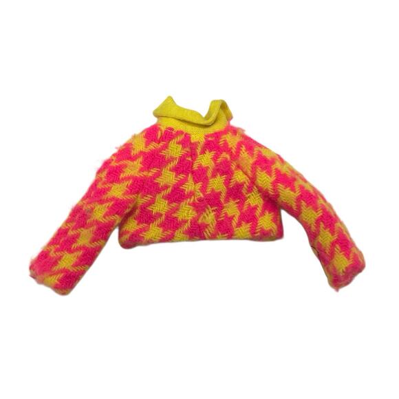Vintage Barbie Check the Suit Outfit 1970-71 Sweater Pants & Shoes GUC - Picture 8 of 9